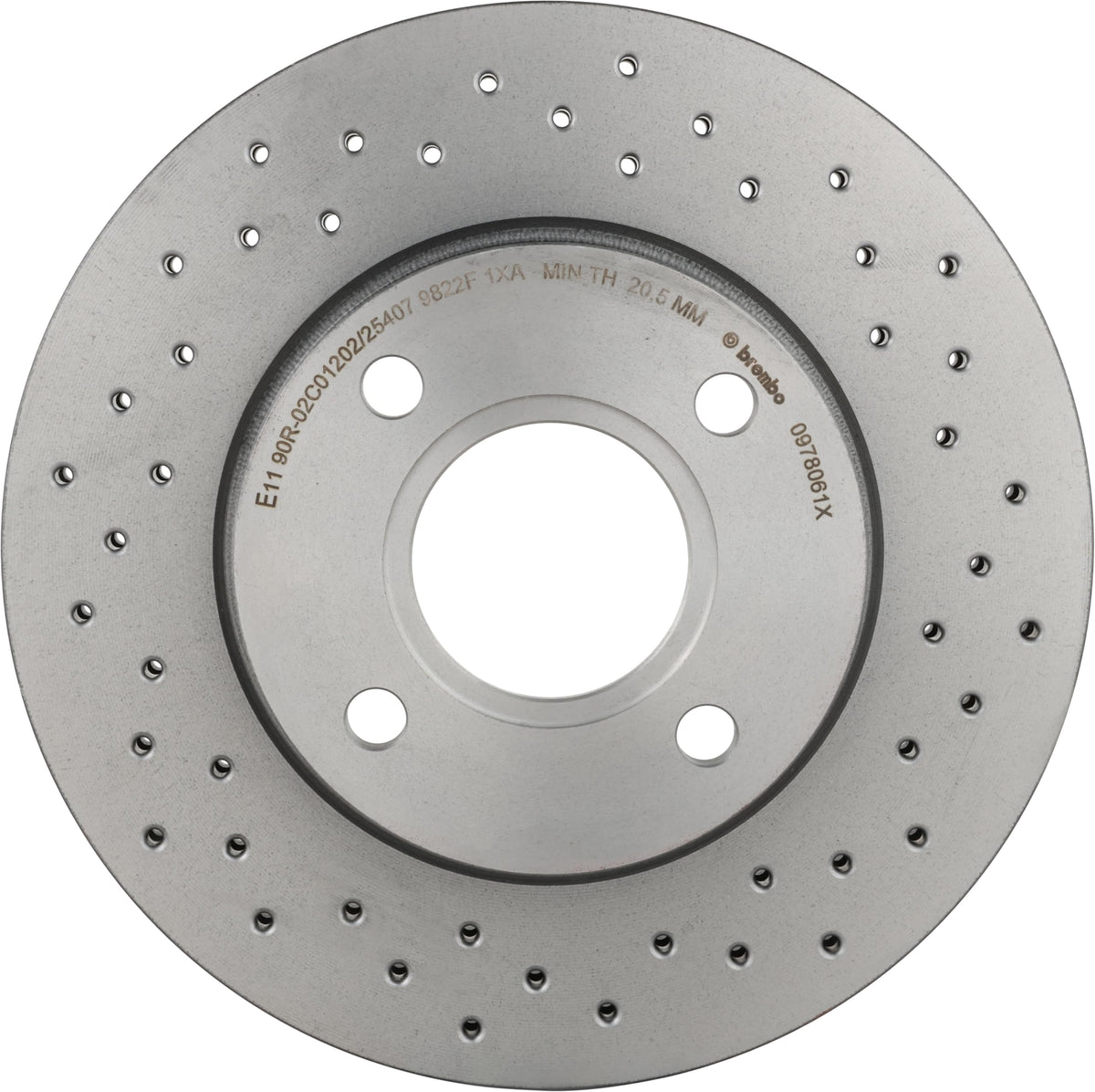 BREMBO 0978061XC02 Brembo 09.7806.1X Xtra UV Coated vented drilled Front Brake Rotor FORD/FORD AUSTRALIA/MAZDA OE# 1522230