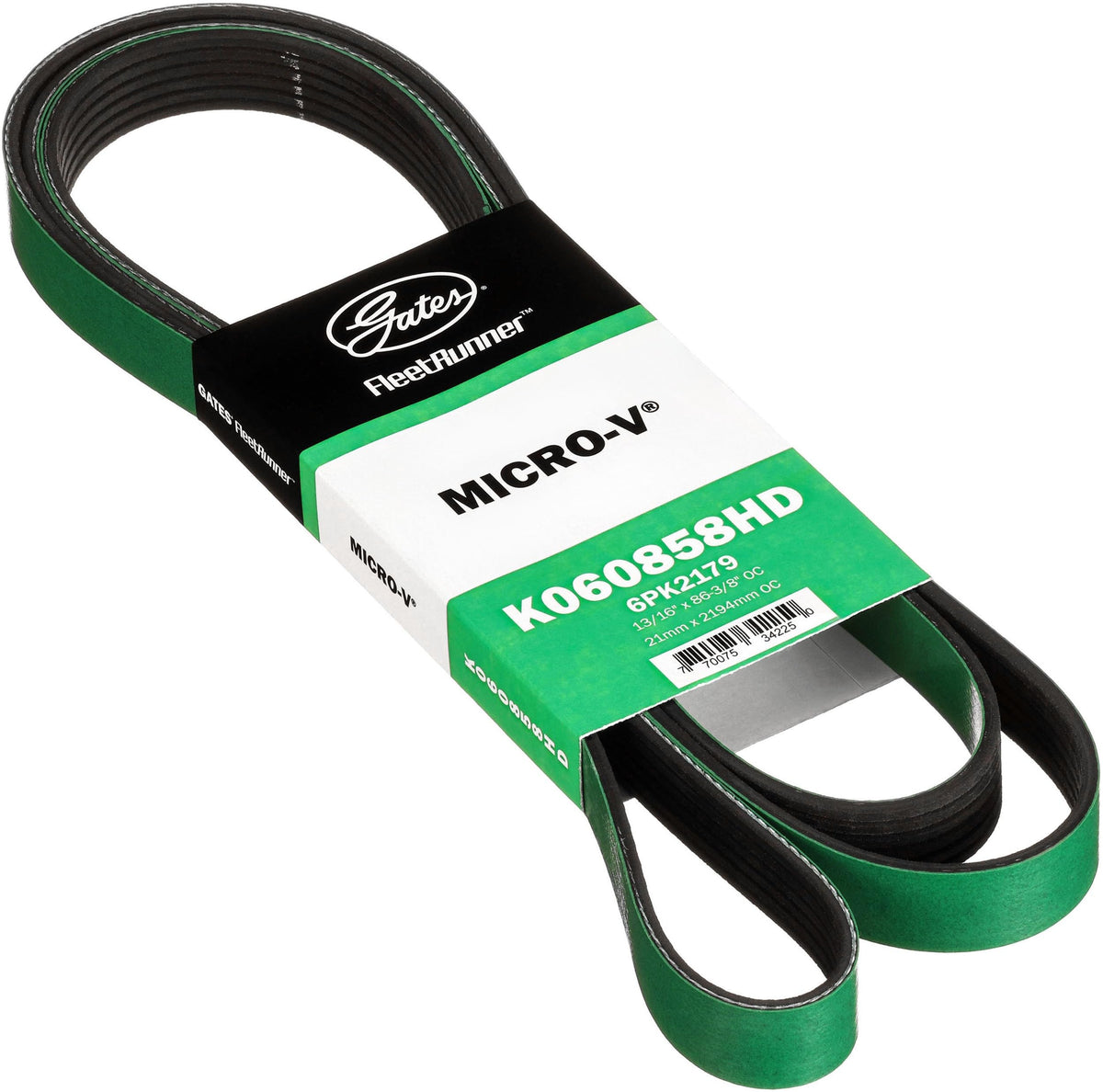 Gates K060858HD FleetRunner Micro-V Serpentine Drive Belt
