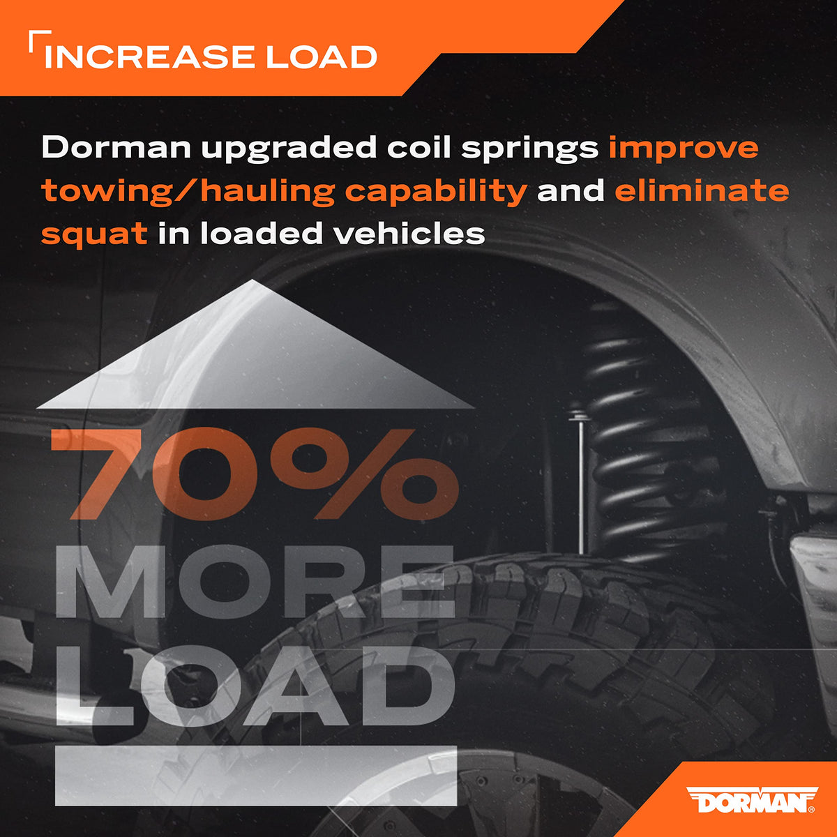 DORMAN 929-901 Dorman 929-901 Front Severe Heavy Duty Coil Spring Upgrade - 70 Percent Increased Load Handling Compatible with Select Ford Models, 1 Pair