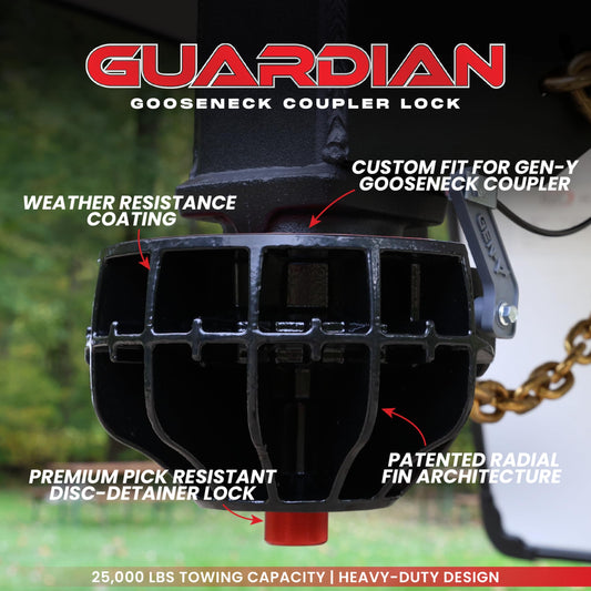 GEN-Y HITCH GH-105700 GEN-Y Hitch Trailer Coupler Lock for Gooseneck Coupler and Pin Boxes, Black