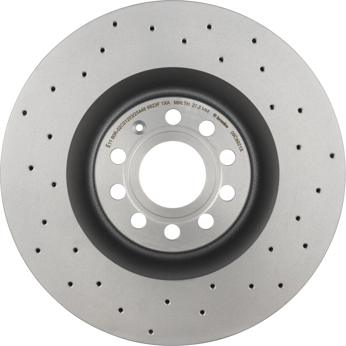 BREMBO 09C8921XC02 Brembo 09.C892.1X Xtra UV Coated Pillar Vented drilled Front/Rear Brake Rotor AUDI/SEAT/SKODA/SKODA (SVW)/VW OE# 1K0615301M