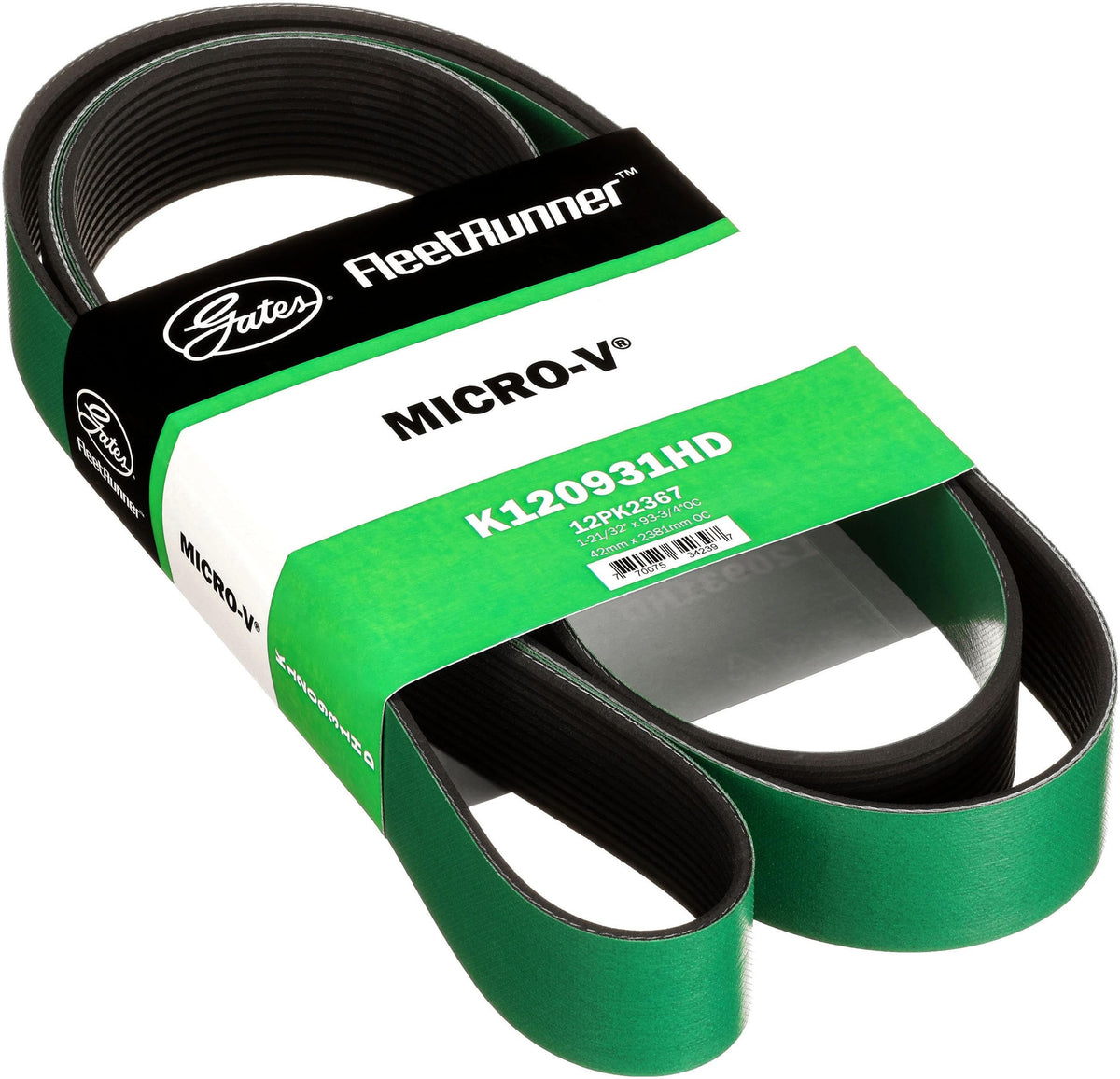 Gates K120931HD FleetRunner Heavy-Duty Micro-V Serpentine Drive