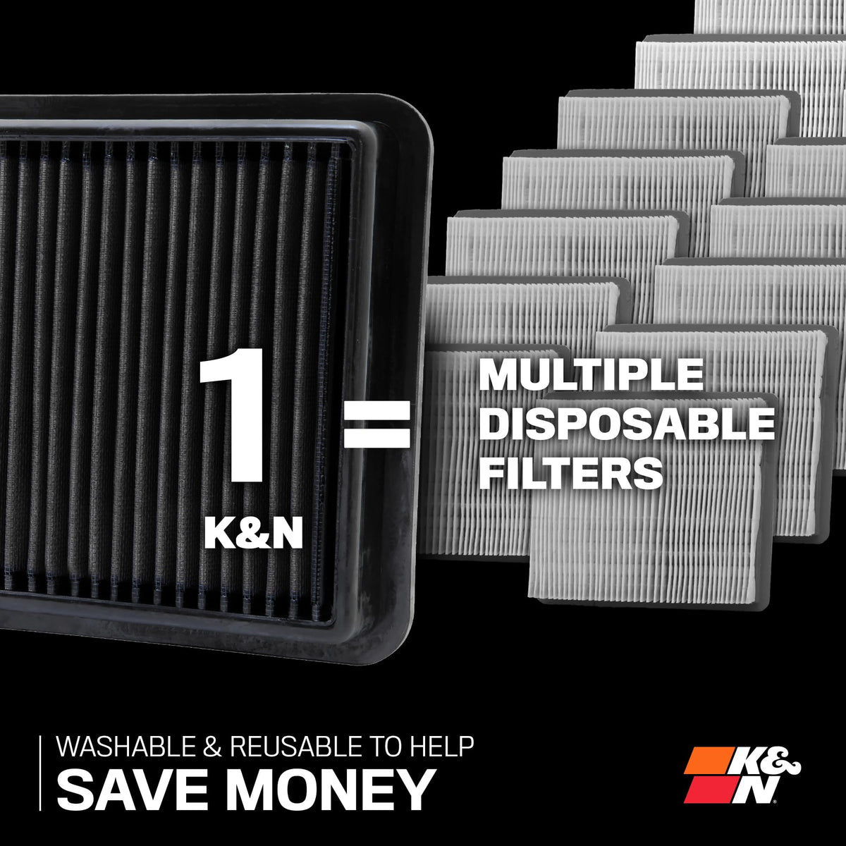 K&N FILTER 33-5100HBK K&N Performance Diesel Dryflow Lifetime Engine Air Filter: Increase Power: Premium, Washable: Compatible with 2020-2025 FORD: F250, F350, F450, F550, F600, 33-5100HBK