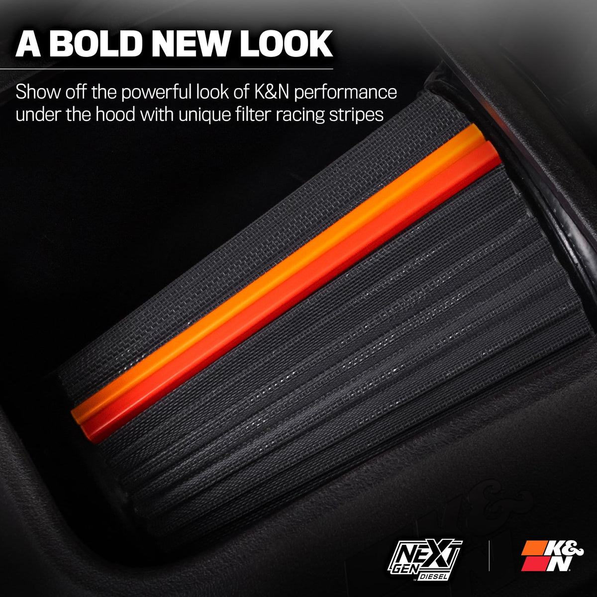 K&N FILTER 50-2600D K&N NextGen Diesel Dryflow Cold Air Intake: Compatible with 2017-2019 FORD; F250; F350; F450; F550; 50-2600D