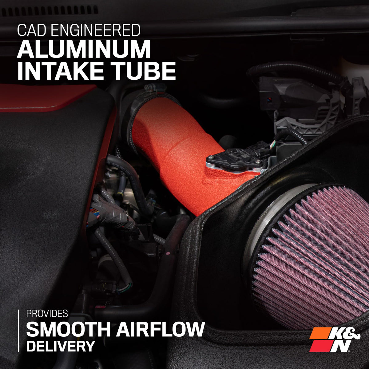 K&N 69-8625TWR Cold Air Intake System: Dry-Flow Air Filter