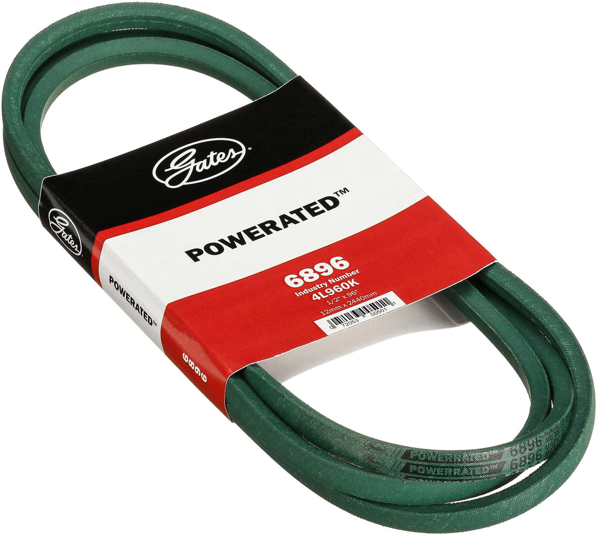 Gates 6896 PoweRated FHP Medium Horse-Power V-Belt, Black