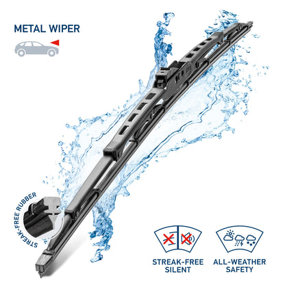 HELLA 858083191 Hella OE Quality 19 Inch All Seasons Streak-Free Rubber Standard Wiper Blade (Single Blade) fit select Chevrolet Dodge Ford Jeep Mazda Mini Nissan Toyota Volkswagen / 9XW398114019