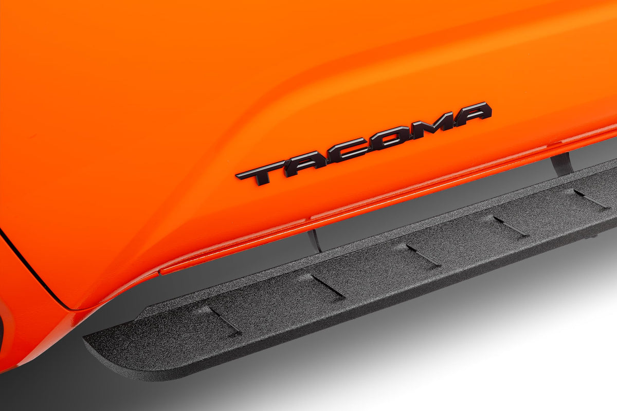GO RHINO 63443280ST Go Rhino RB10 Slim Running Boards & Brackets – Cab Length, Galvanized Steel, Protective Bedliner Coating – 63443280ST – Fits 2024 Toyota Tacoma Double Cab
