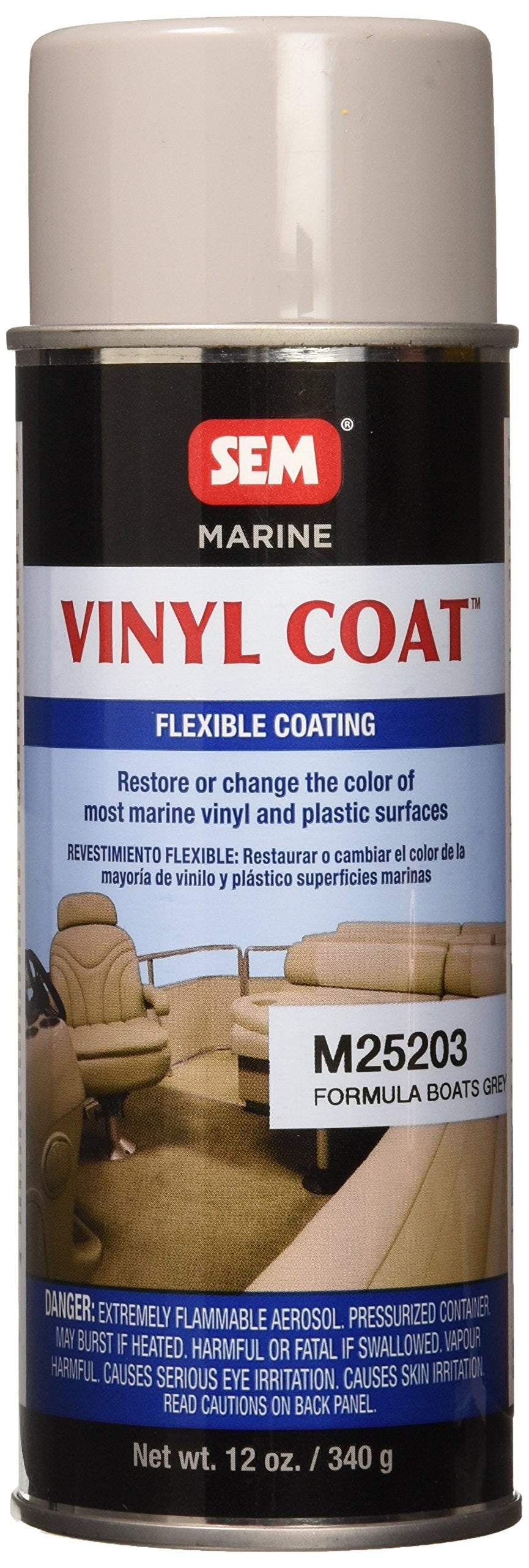SEM PRODUCTS M25203 SEM M25203 Formula Boat Grey Marine Vinyl Coat - 16 oz.