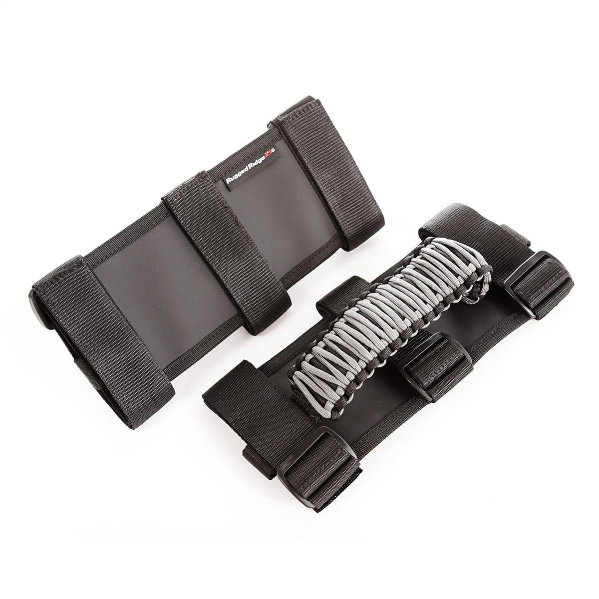 RUGGED RIDGE 13505.32 Rugged Ridge Grab Handles for Jeep Wrangler/Gladiator | Nylon, Black/Grey | 13505.32 | Fits 1955-2018 Jeep CJ/ Wrangler YJ/TJ/JK/JL/ Gladiator JT
