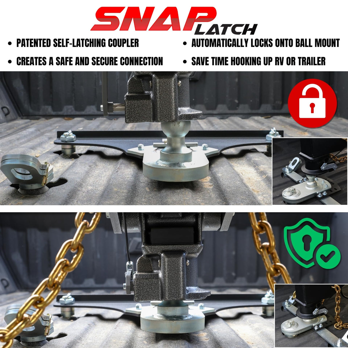 GEN-Y HITCH GH-8101 GEN-Y Hitch Nomad 5th Wheel to Gooseneck Static Pin Box | Made in USA