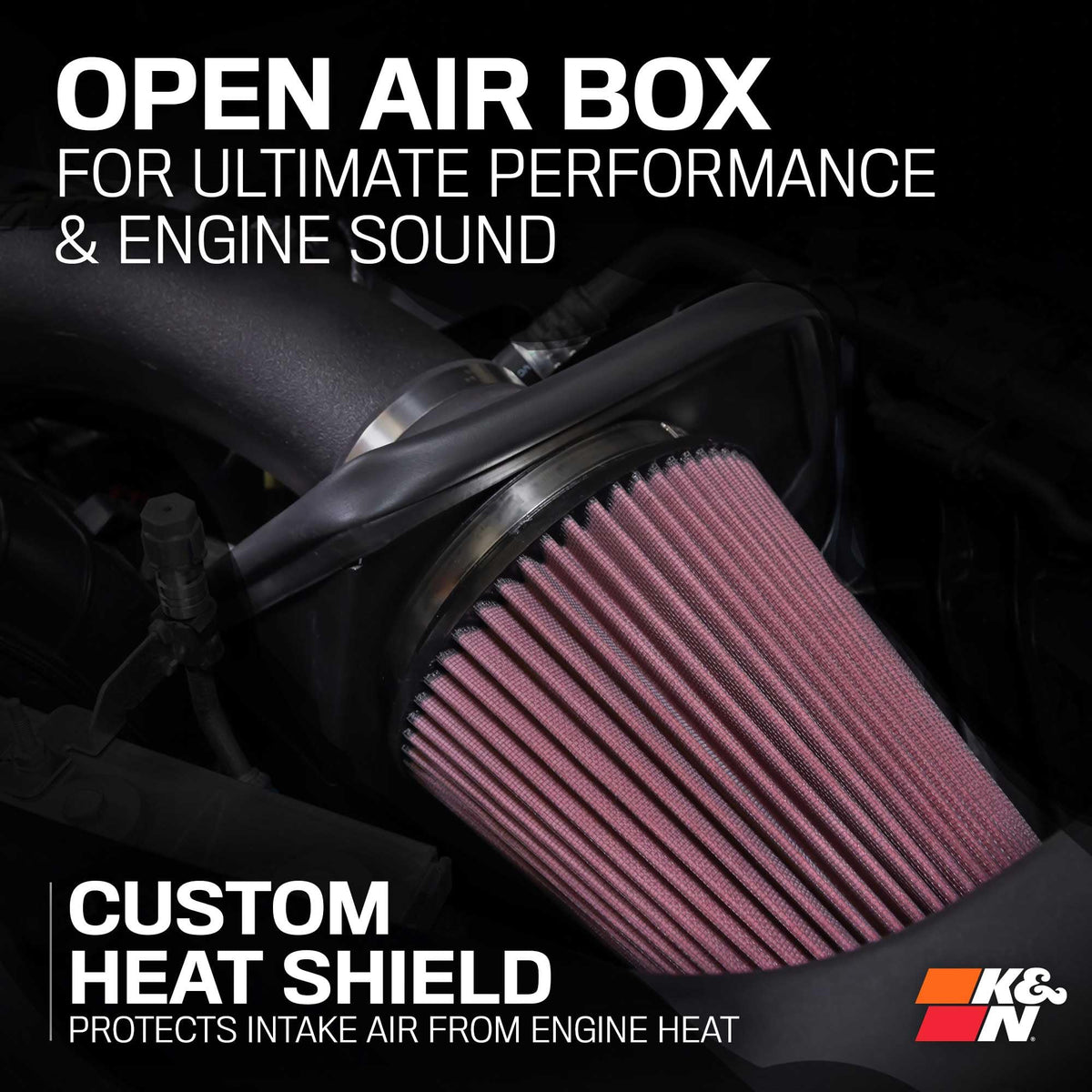 K&N FILTER 63-1593 K&N Cold Air Intake System: High-Flow Air-Filter, Increase Performance & Horsepower: Compatible with 2022-2023 JEEP Grand Cherokee; 2022-2023 JEEP Grand Cherokee L, 63-1593