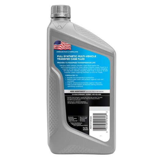 VALVOLINE 855459 Valvoline Multi-Vehicle (TCF) Conventional Transfer Case Fluid 1 QT