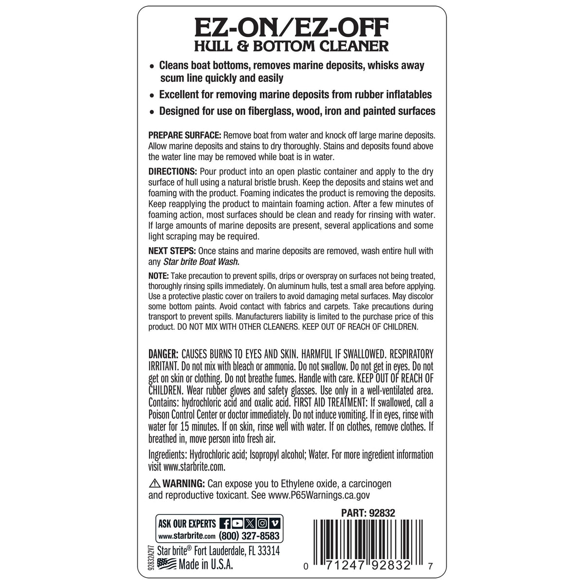 STAR BRITE 092832 Star Brite 092832 EZ ON EZ OFF BOAT BOTTOM CLEANER 32