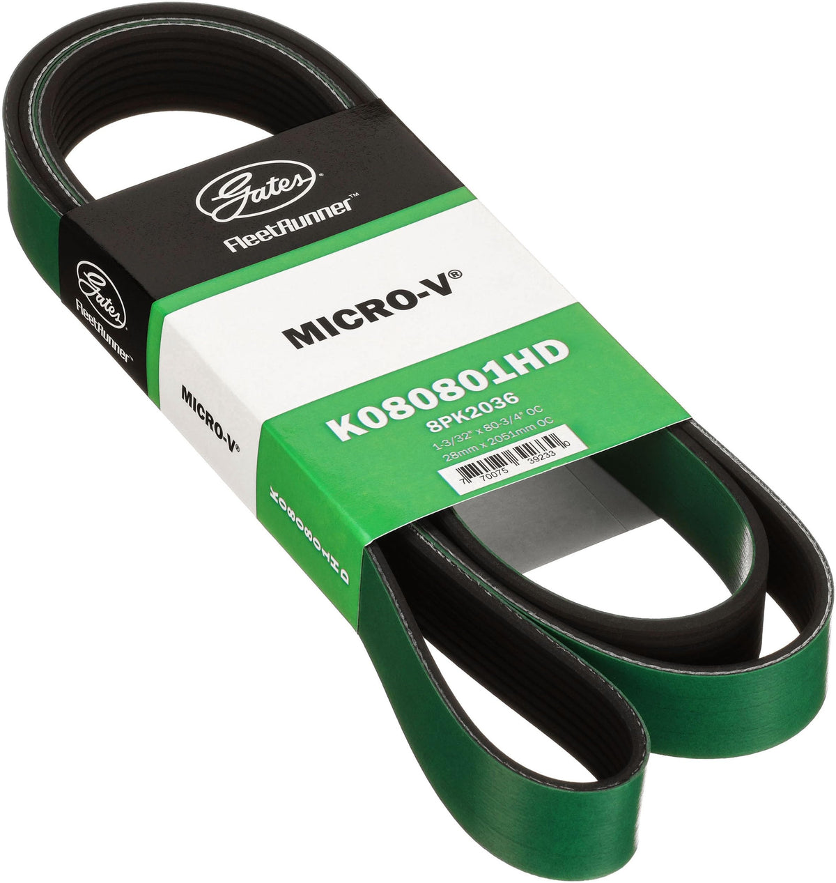 Gates K080801HD FleetRunner Micro-V Serpentine Drive Belt