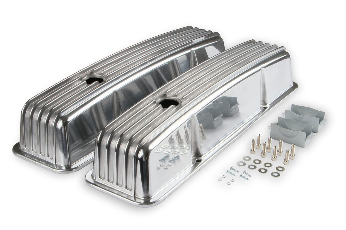 MR GASKET 6855G Mr Gasket 6855G CAST ALUM V/C POLISHED FINNED SBC 2