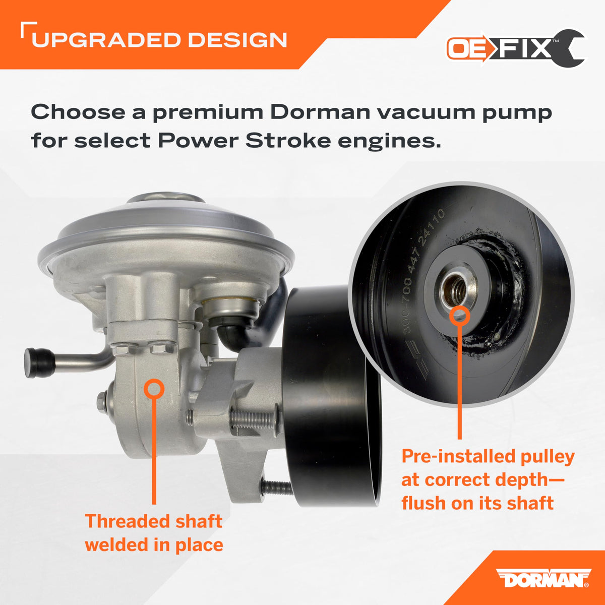 Dorman 904-799 Vacuum Pump Assembly with Pulley