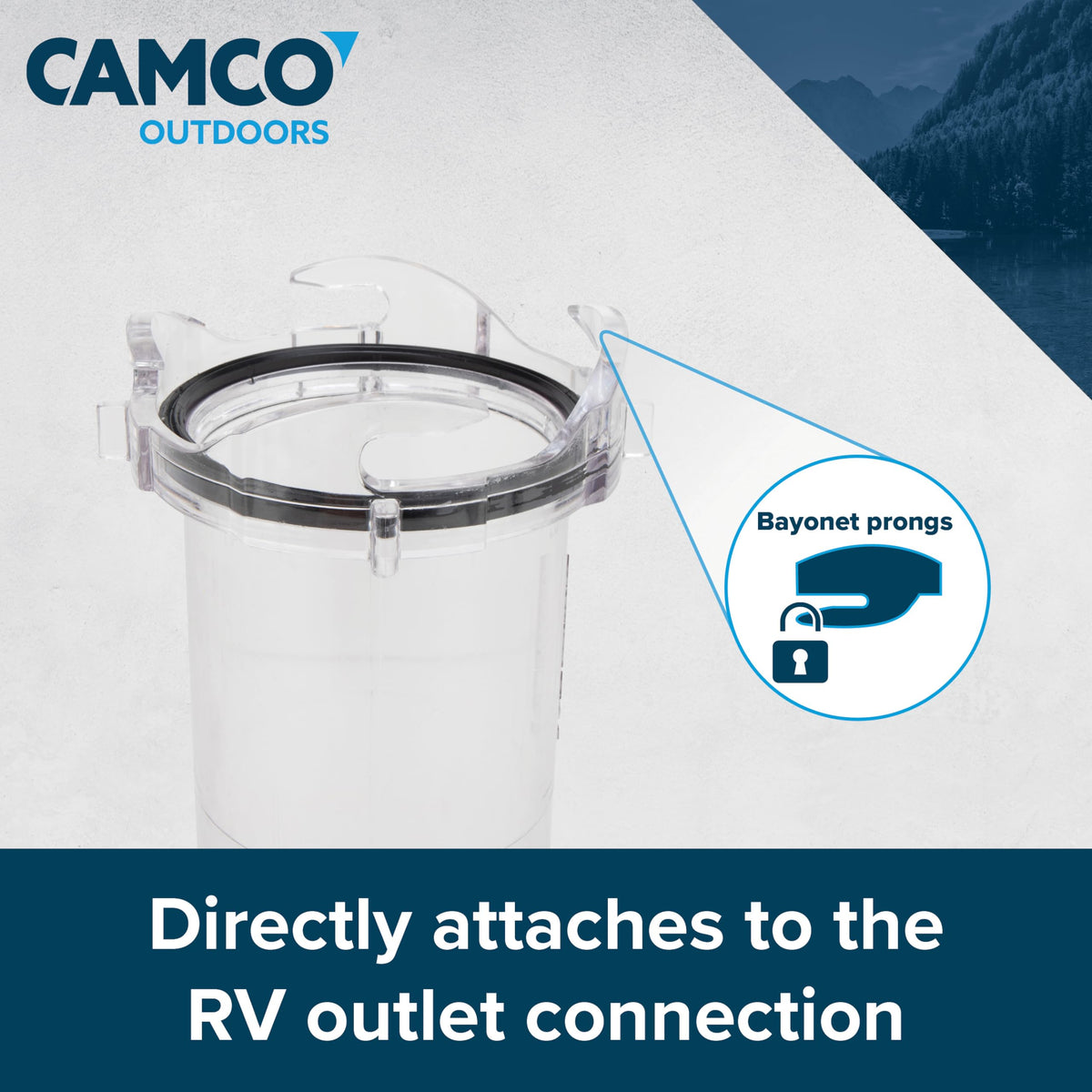 CAMCO 39592 Camco 39592 9" Clear Sewer Hose Adapter