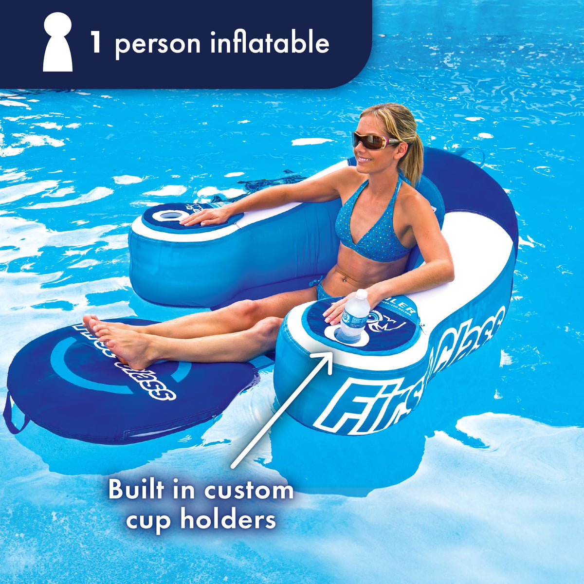 WOW SPORTS 11-2030 WOW Sports First Class Inflatable Pool Lounge Chair - Single Person