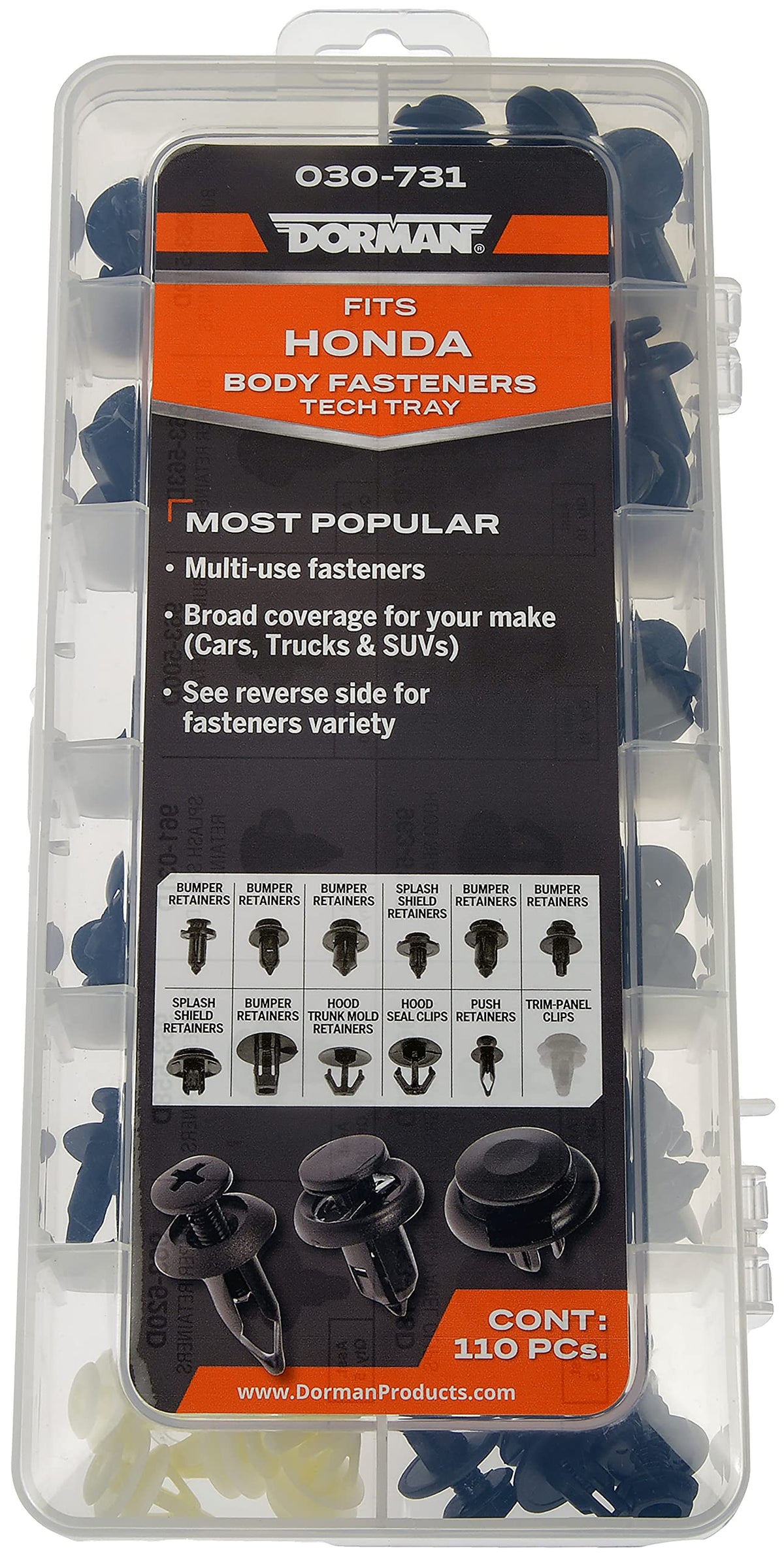 Dorman 030-731 Fastener Tech Tray, 110 Piece Universal Fit