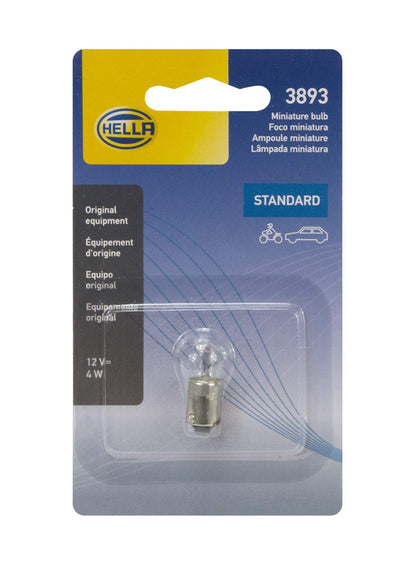Hella 3893SB Bulb 3893 12V 4W Ba9S T2.75, Multi