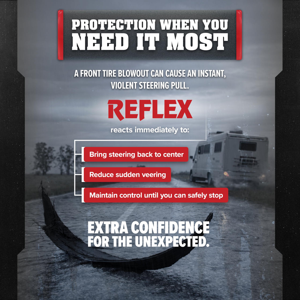 ROADMASTER RSSA Roadmaster RSSA Reflex Steering Stabilizer Compatible with Cutaway & Class A Motorhomes – Requires RBK Mounting Kit (Sold Separately) for Installation – Reduces Driver Fatigue & Improves Stability