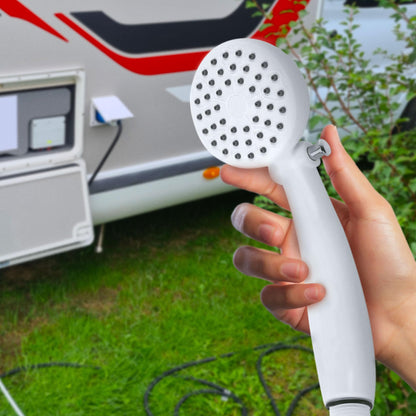 CAMCO 44023 Camco RV Outdoor Shower Head | High Flow Shower Head | Conserve Water with Convenient On/Off Switch | White (44023)