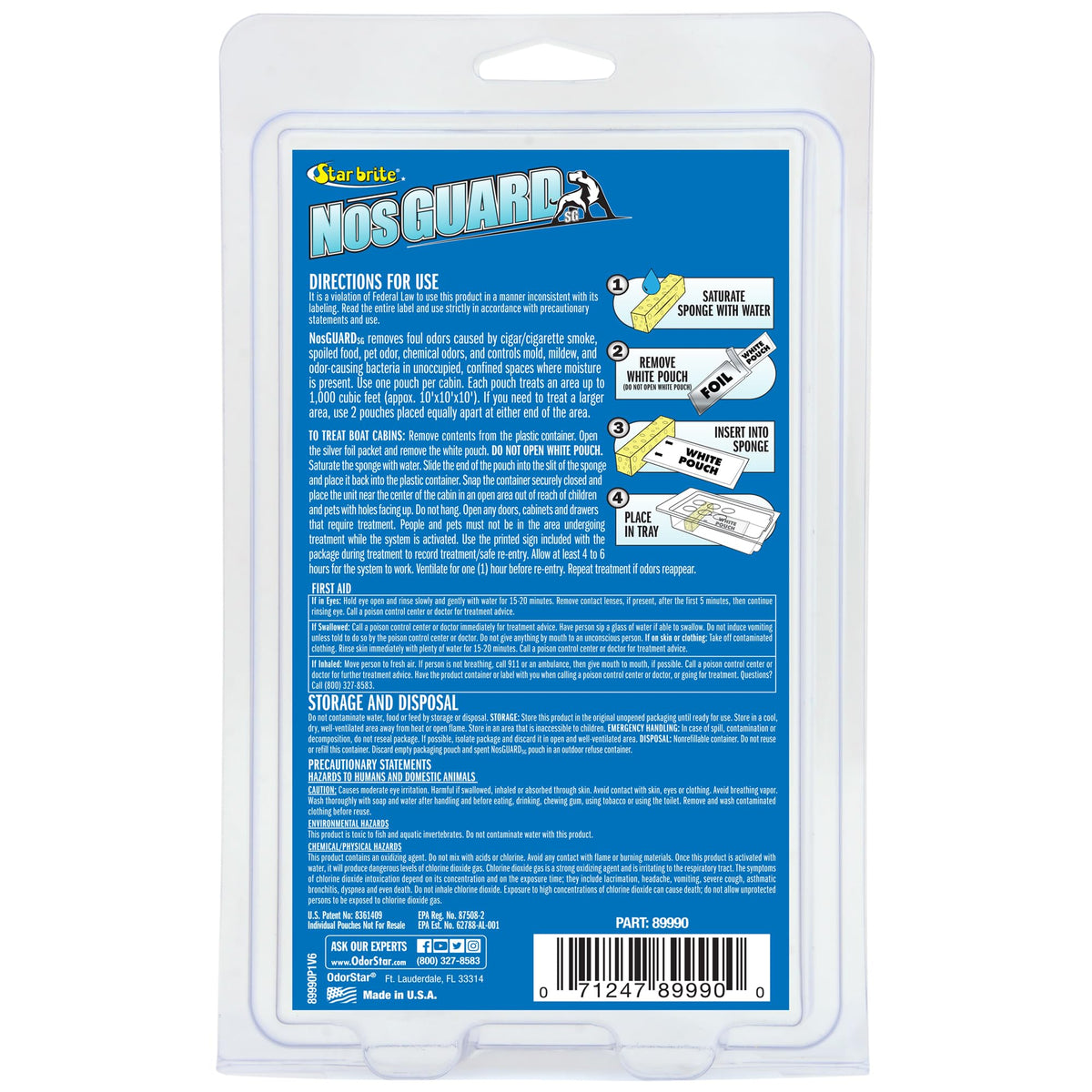 STAR BRITE 089990 STAR BRITE Nos Guard SG Mold/Mildew Odor Control Boat Odor Eliminator