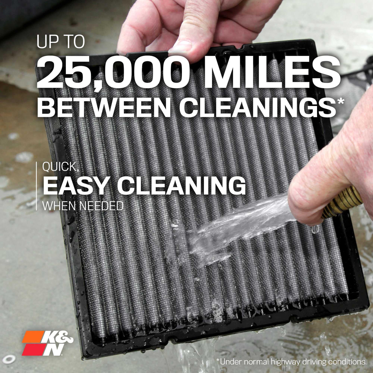 K&N FILTER VF2040 K&N LIFETIME Cabin Air Filter: Premium, Washable, Clean Air for your Cabin