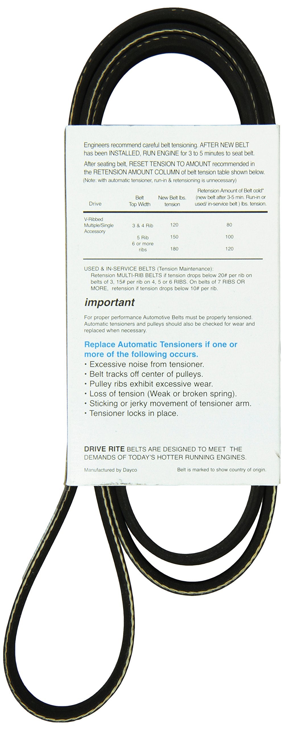 Dayco 5060630DR Drive Rite Serpentine Belt