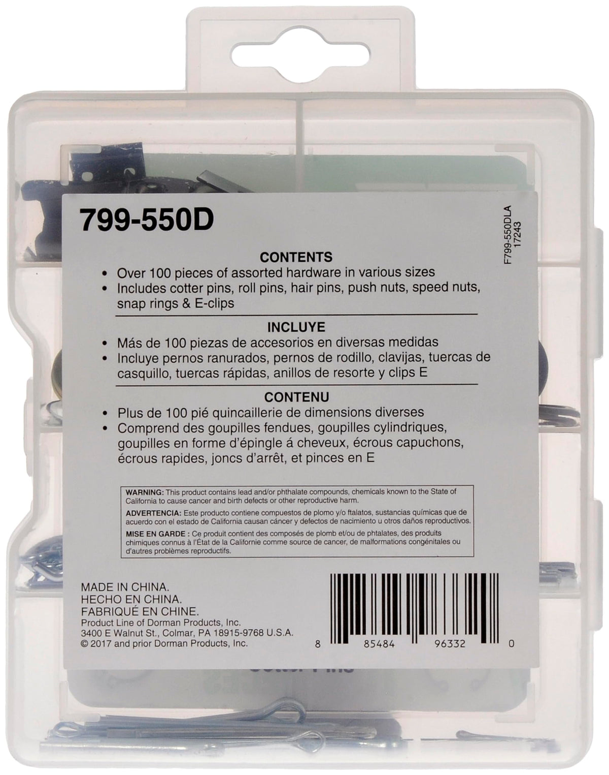 DORMAN 799-550D Dorman 799-550D Pro Pack Maintenance Hardware - 102 Piece Universal Fit