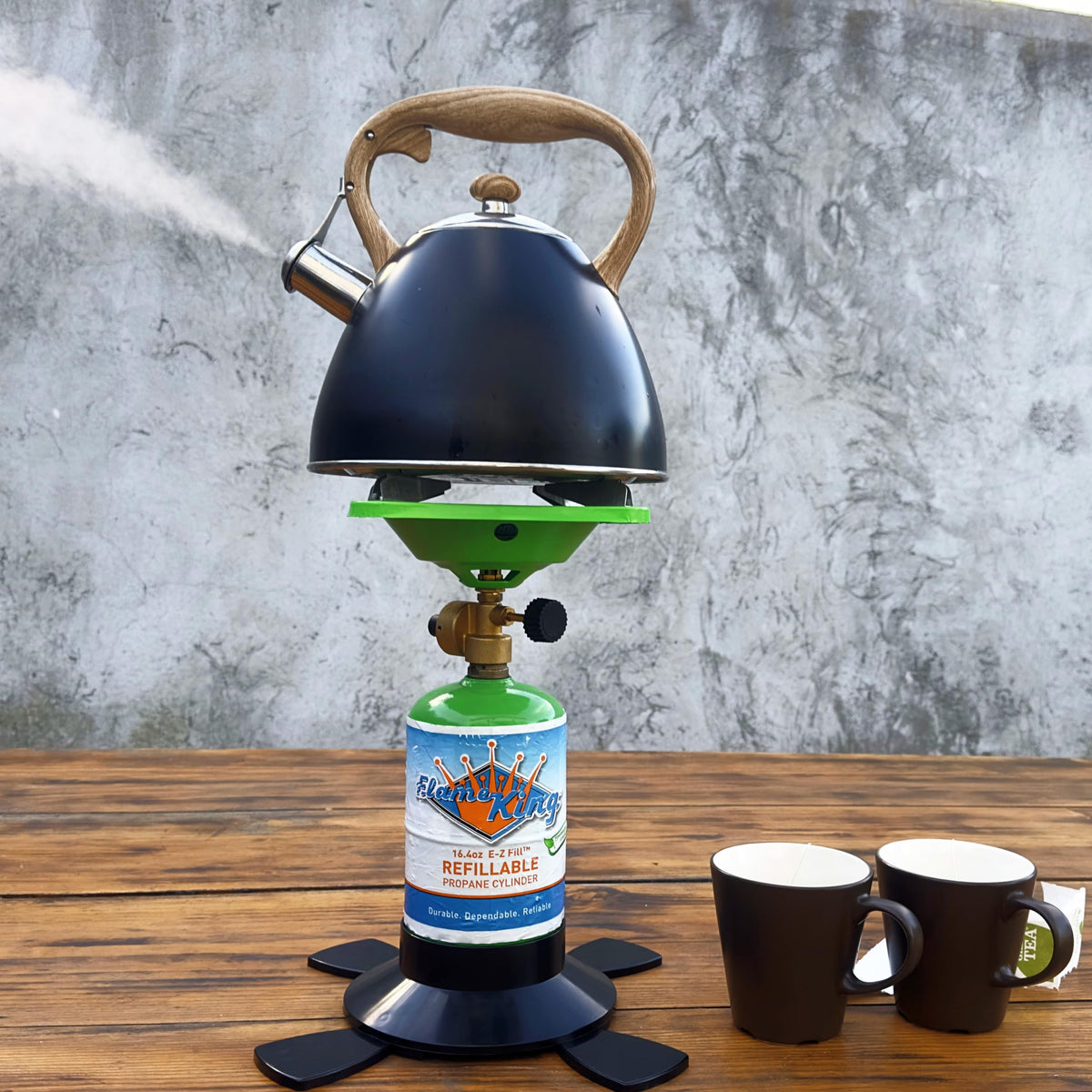FLAME KING YSN1LBB Flame King YSN1LBB Propane Base for 1LB and 1/2LB Propane Canisters for Safety and Stability