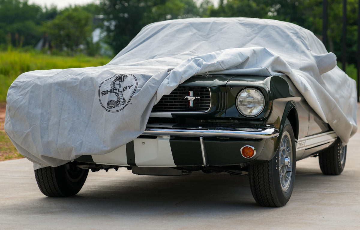 COVERCRAFT C17902FO120AC Premium All-Weather 5-Layer Softback Car Cover with Shelby Snake Logo – OEM-Approved, UV & Dust Protection, Custom Fit for Shelby Vehicles