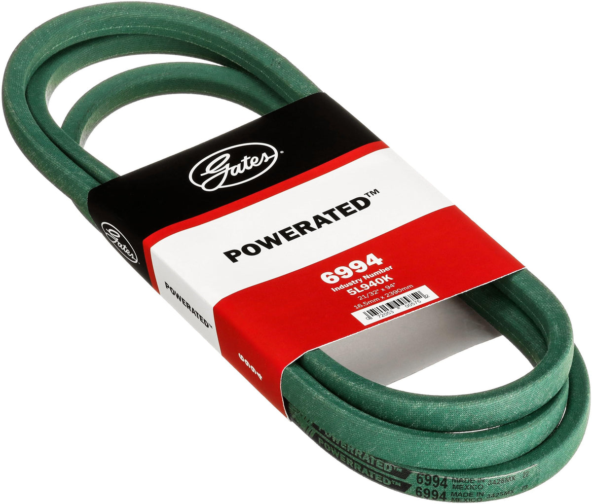 Gates 6994 PoweRated V-Belt, 5L Section, 21/32"" Width