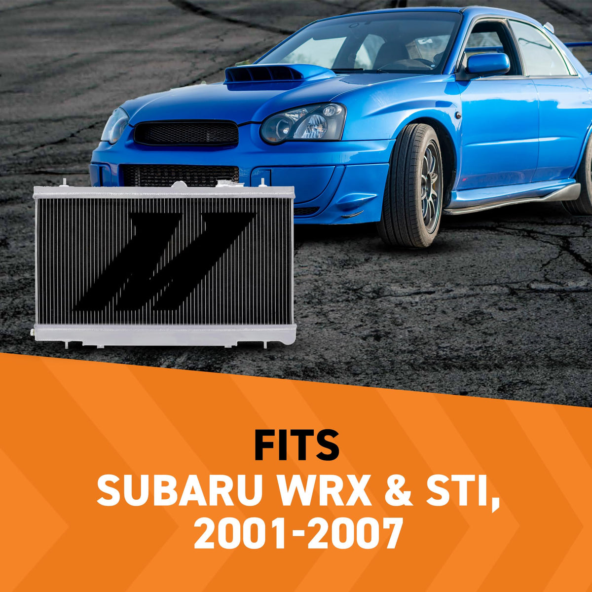 MISHIMOTO MMRAD-WRX-01 Mishimoto MMRAD-WRX-01 Performance Aluminum Radiator, Compatible with Subaru WRX & STI, 2001-2007, Silver