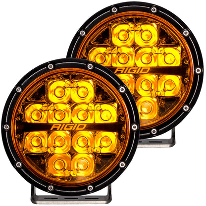 Rigid Industries 36210 RIGID INDUSTRIES 360-Series Amber PRO 6 Inch LED Light Pods Spot with Amber Backlight, Pair