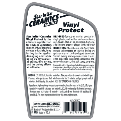 STAR BRITE 203922 STAR BRITE Ceramics Vinyl Protect - Ultimate Upholstery & Vinyl Protection, SiO2 Infused, UV & Stain Resistant