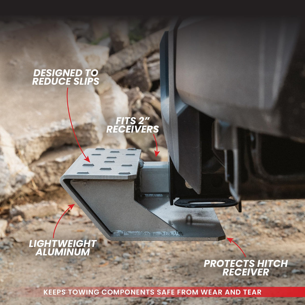 GEN-Y HITCH GH-103629 GEN-Y Hitch Skid Plate for 2" Receiver, Aluminum, Clear Coated, Protection for Your Hitch Receiver, Perfect for Off-Road Adventures and Heavy-Duty use