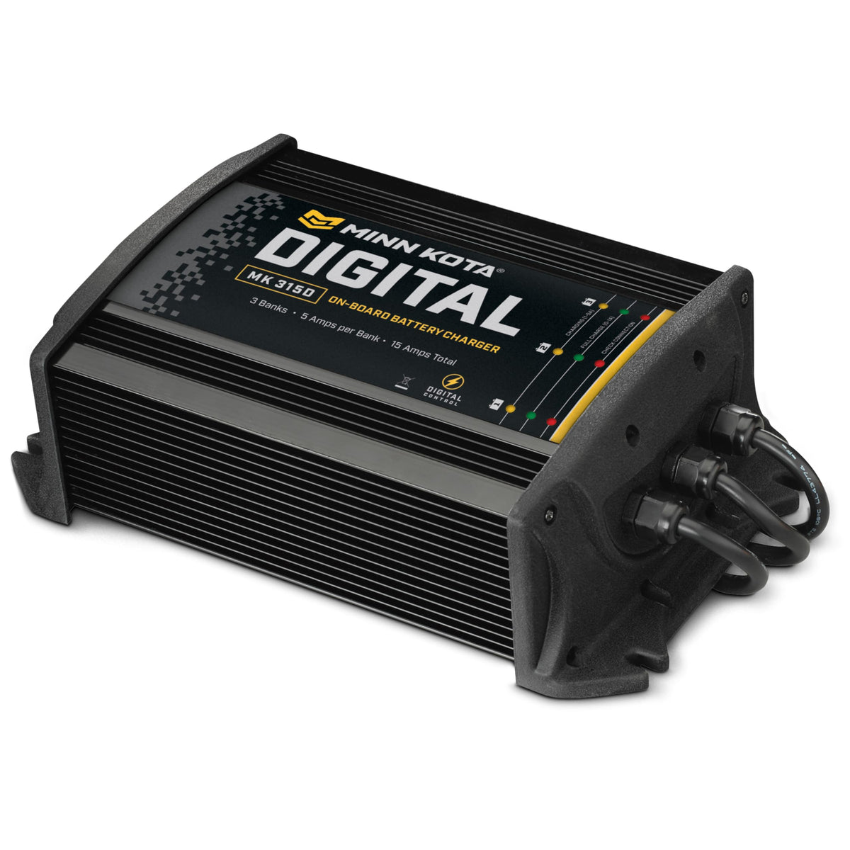 MINN KOTA 1823155 Minn Kota 1823155 MK 315D Digital On-Board Marine Battery Charger, 3 Bank x 5 Amps