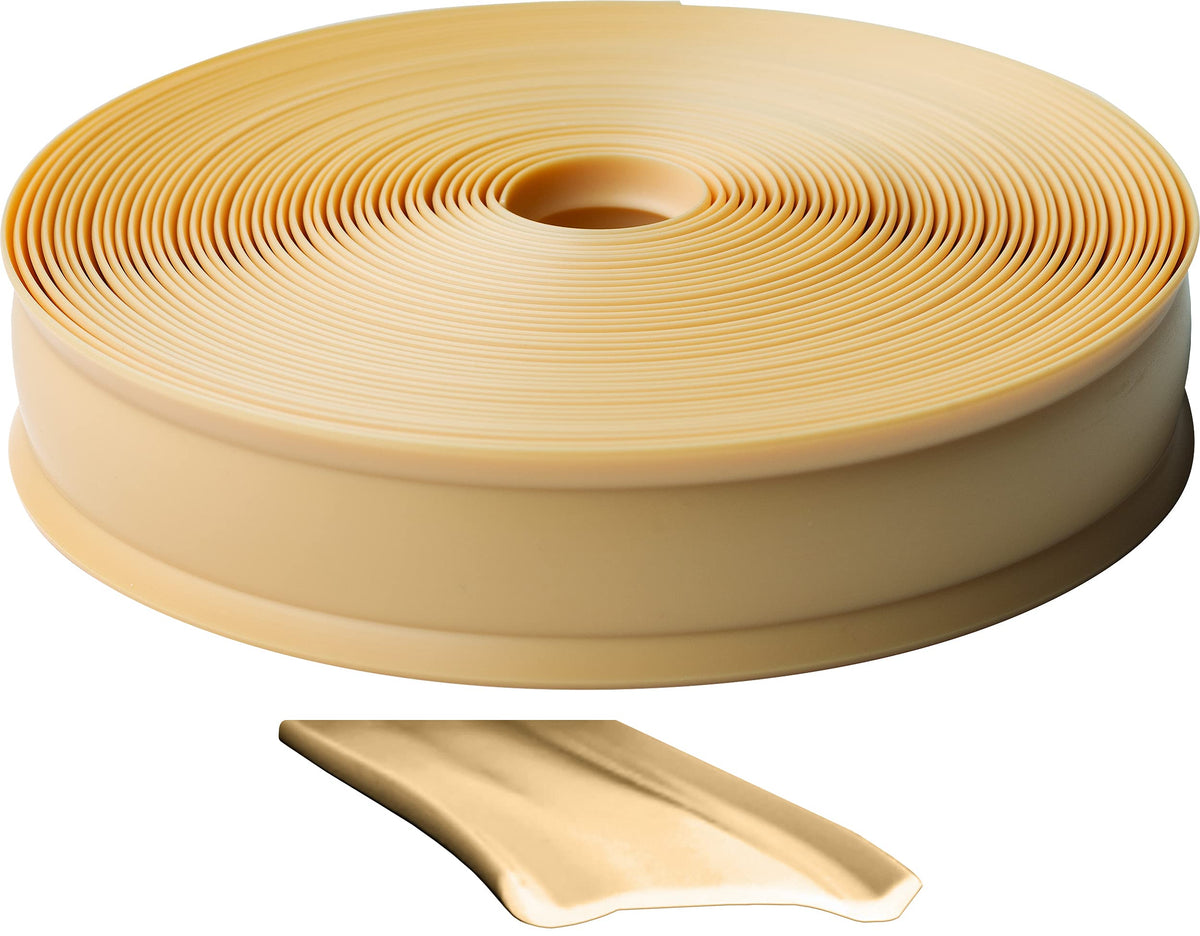 RV DESIGNER E325 RV Designer 1 Inch Wide Vinyl Trim Insert for RVs -Flexible Molding, Exterior Use, and Roof Edge Molding - Ideal for Travel Trailers and Campers, Heavy Duty, 25 Foot Roll, Beige