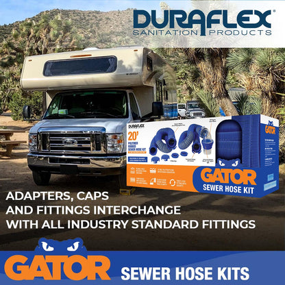 DURAFLEX 22006 Duraflex 22006 GATOR SEWER HOSE KIT 20' POLYMER