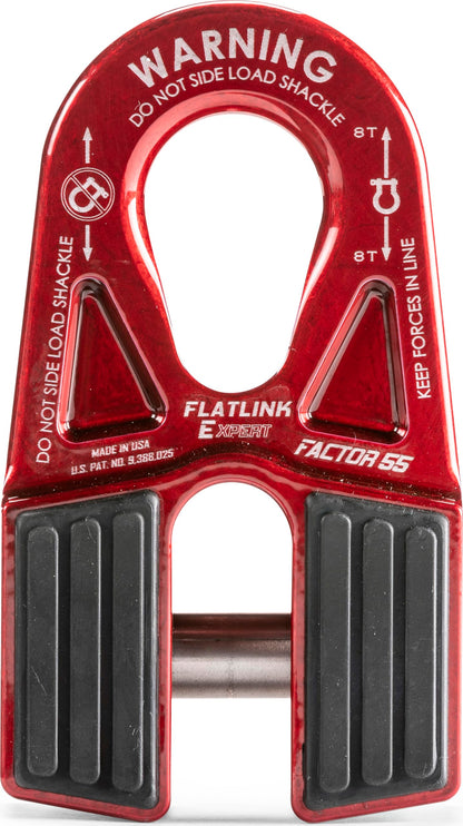 FACTOR 55 00080-01 Factor 55 Flatlink E Closed Winch System, Compatible with All Roller Fairlead License Plate Brackets - Red