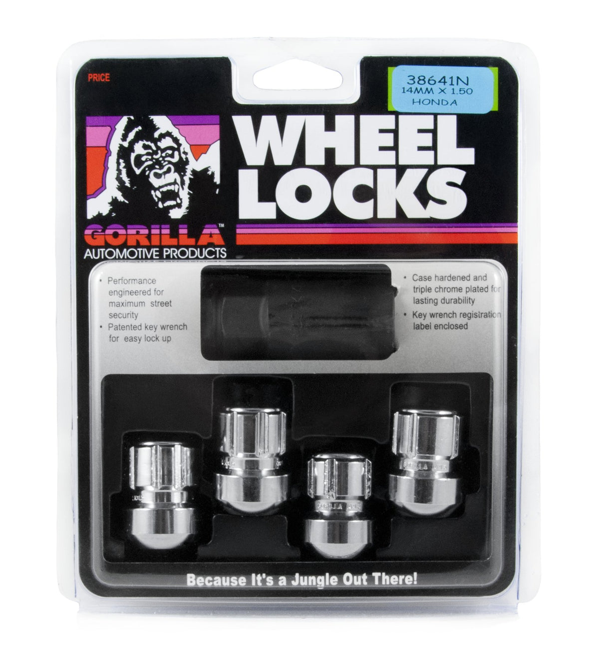 GORILLA 38641N Gorilla Automotive 38641N Chrome Honda/Acura Ball Seat Wheel Locks (14mm x 1.50 Thread Size)