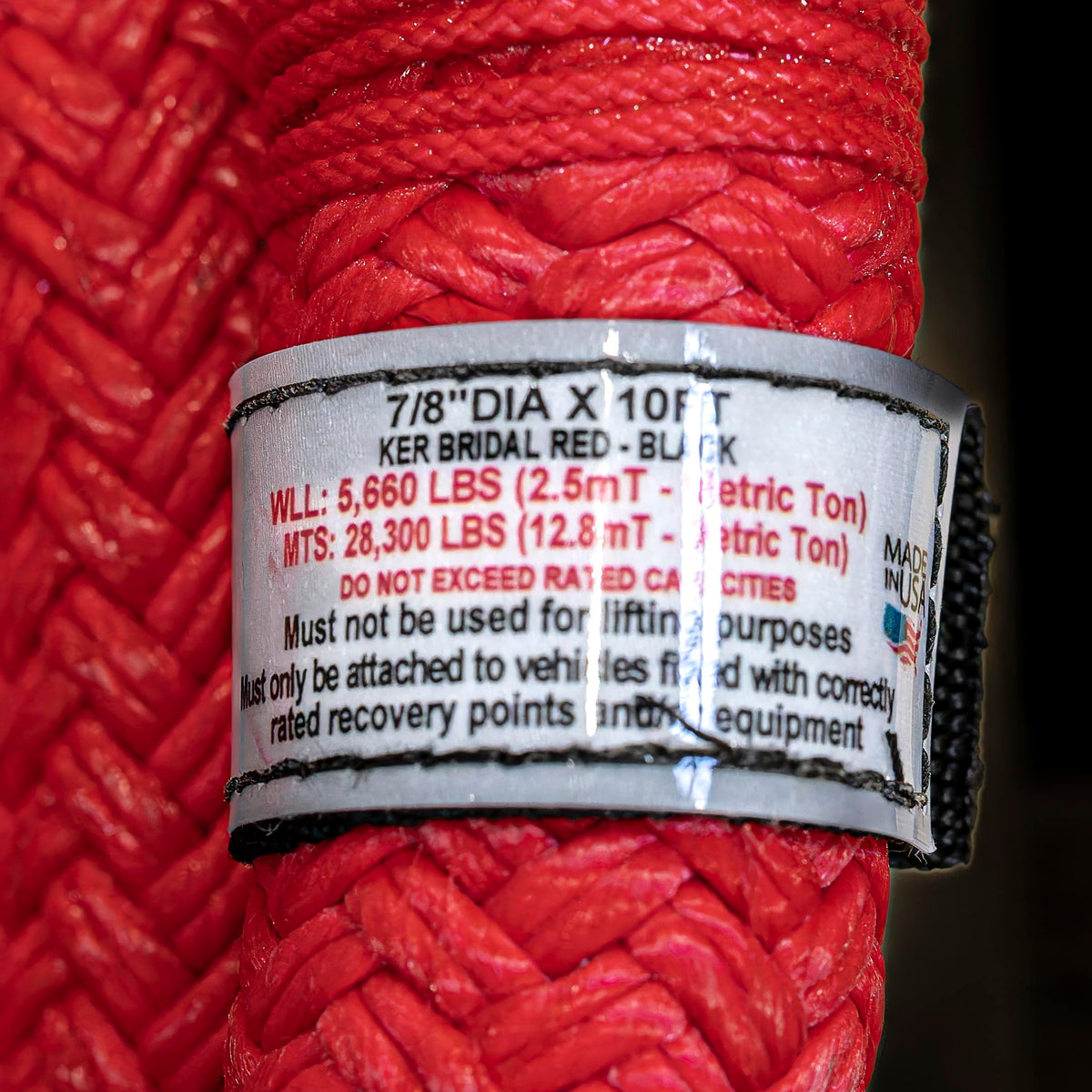 FACTOR 55 00072 Factor 55 Extreme Duty Kinetic Energy Recovery Rope Bridle, 7/8" Diameter x 10' Length