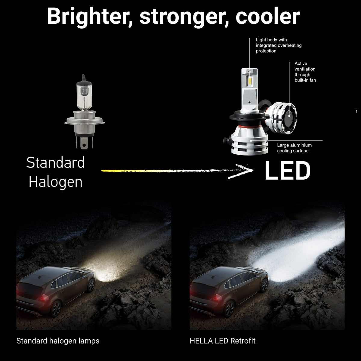 Hella 226971551 H11 / H8 / H16 LED Fog Light Bulb