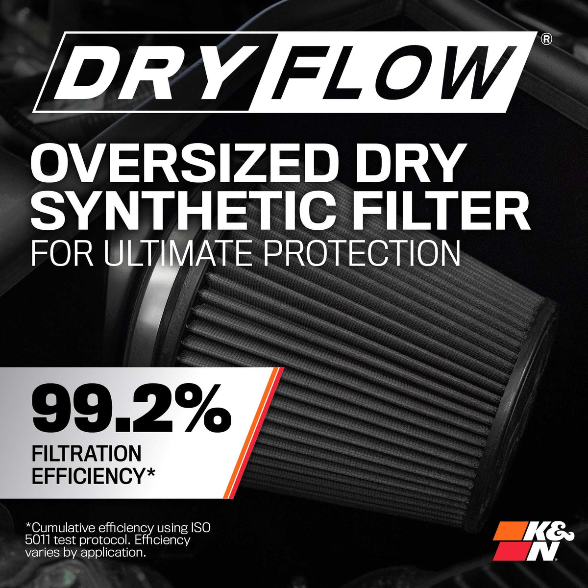 K&N FILTER 71-3110 K&N Cold Air Intake System: Dry-Flow Air Filter, Increase Performance & Towing: Compatible with 2019-2026 Chevy/GMC/Cadillac Silverado 1500, Suburban, Tahoe, Sierra 1500, Yukon, Escalade, 71-3110