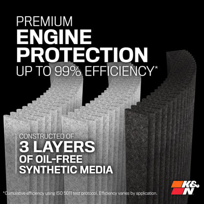 K&N FILTER 33-5100HBK K&N Performance Diesel Dryflow Lifetime Engine Air Filter: Increase Power: Premium, Washable: Compatible with 2020-2025 FORD: F250, F350, F450, F550, F600, 33-5100HBK