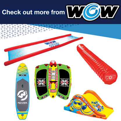 WOW SPORTS 12-2030 WOW Sports Inflatable Water Walkway, Inflatable Water Mat Pool Float, Ideal for Kids and Adults, 10 x 6 Feet, Blue