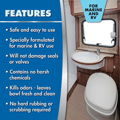 STAR BRITE 086416 STAR BRITE Toilet Bowl Cleaner - For Boat, RV, Portable Toilets, Removes Stains, Fresh Scent, 16oz (086416)