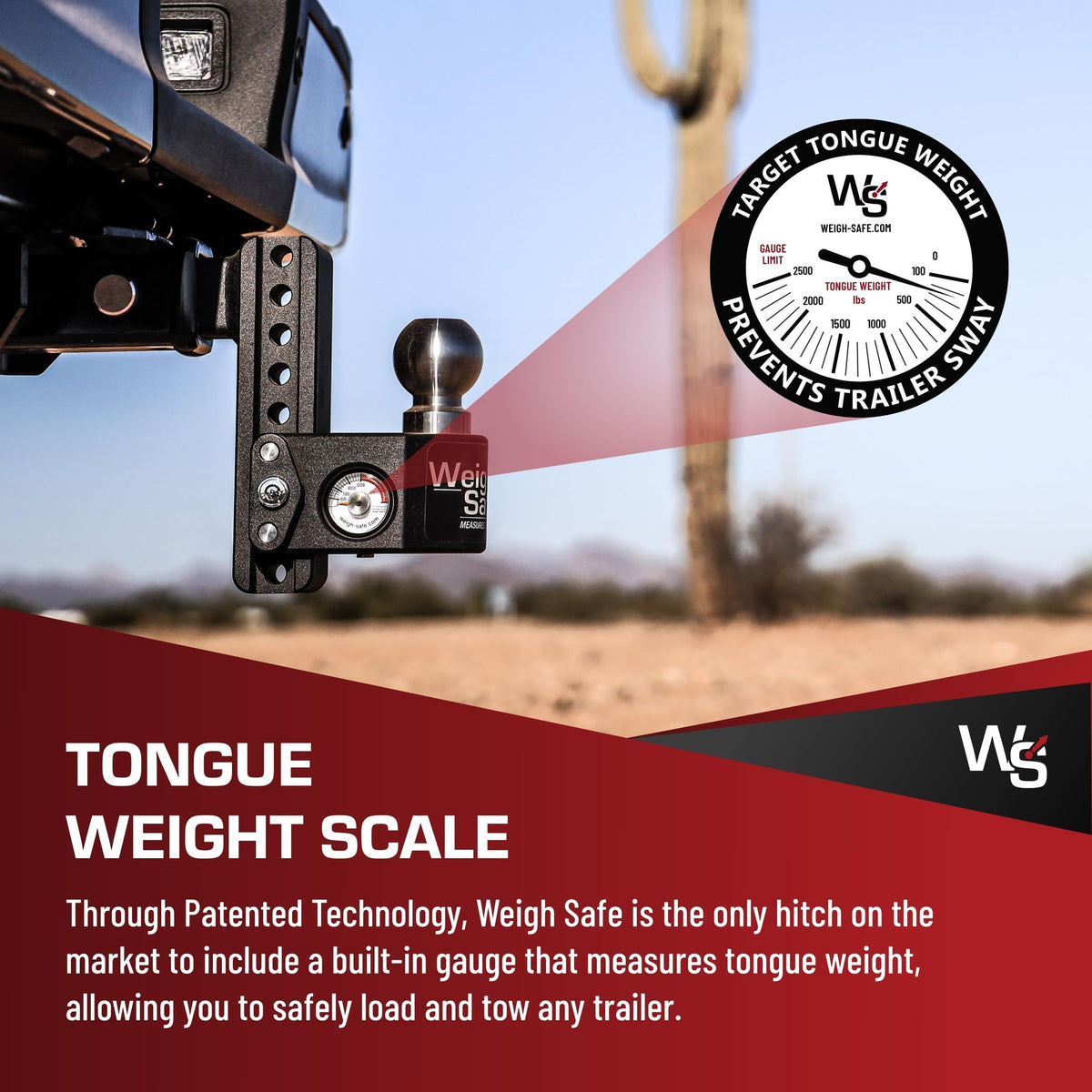 WEIGH SAFE SWS8-2.5-KA Weigh Safe Steel Drop Hitch - Adjustable Trailer Hitch with Ball Mount - Designed for 2.5" Receivers - Includes 2 Tow Balls - 8" Drop Hitch, 22,000 lbs GTW, 2-Piece Lock Set